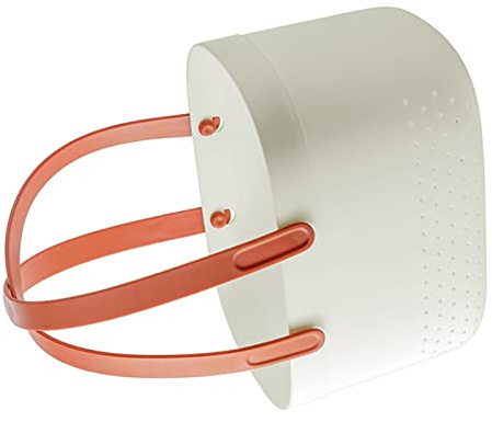 AMONIDA Panier Douche, Grande Capacité Portable Trou De Ventilation Panier De Douche Panier Rangement Salle De Bain avec Poignées Pour Ranger Les Serviettes, Les Boules De Bain(Blanc)