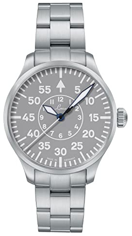 Laco Fliegeruhr, Automatikuhr, Edelstahlgehäuse, Saphirglas, 5 bar, Made in Germany