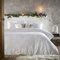 furn. Getuftetes Bettbezug-Set mit Schneeflocken-Motiv, Kingsize, Weiß