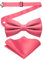 JEMYGINS Nœud papillon plissé pour homme avec mouchoir, Rose, M