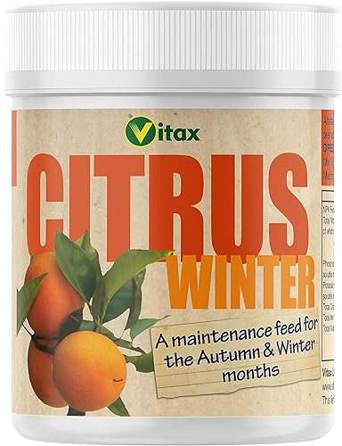 AMK® Vitax Citrus Winter Feed 200g Fertiliser Plant Food Soluble Powder for Lemon Orange Tree Care Dormant Season Prevents Leaf Drop Low Nitrogen Trace Elements Indoor Container Pots Health