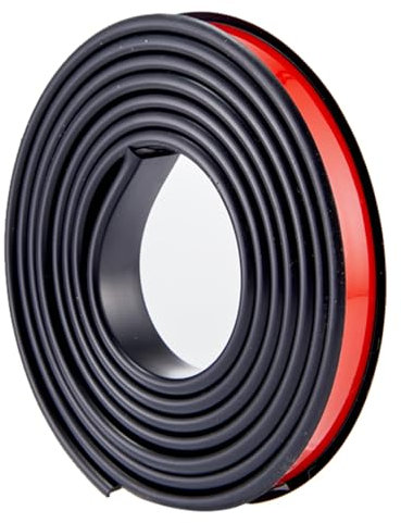 DryiC U-Shape Self-Adhesive Furniture Edge Tape Flexible TPE U-Profil Gummi Schutzleisten Breite 25mm,Schwarz,Length:5m