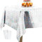PartyWoo Folientischdecke Silber, 2 STÜCK Irisierende Tischdecke mit Punkten, 137 x 274 cm/ 54 x 108 Zoll Rechteckige Tischdecke Abwaschbar für 6 bis 8 Fuß Tisch, Tischdecke für Geburtstag, Hochzeit