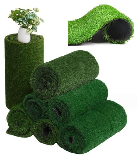 JHAISMAO Green Artificial Grass Rug 20MM High Density Thick Grass Turf Rol Grass Carpert Rug 4m X5m Water And UV Resistant(Size:4X5M)