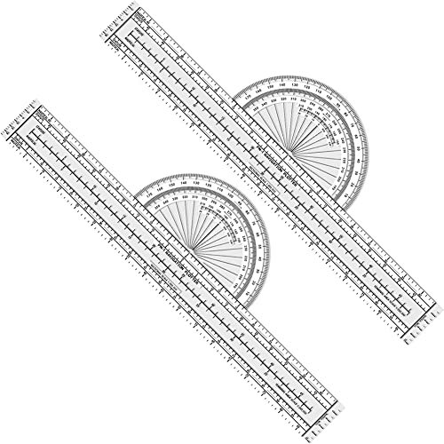Peowuieu 2 PC-Plotter Plotting Tool Aviation Plotter Charts Air Navigation Plotter Pilotenzubehör Kunststoff für Pilotennavigation