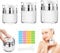 3PCS Airless Pump Bottle, Cream Jar Vacuum Bottle, Moisturiser Container with 1 Stickers and 1 Spatula,Travel Cream Bottle Portable Cosmetic Dispenser for Lotions,Creams,Makeup 15ml+30ml+50ml