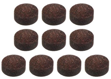 PATIKIL Punte per Stecca Biliardo 11mm, 10pz Punte per Stecca Biliardo in Cuoio di Ricambio Punte Stecca Snooker Stecca Biliardo, Marrone