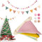 2 Stück Wimpelkette Wimpelkette Kinderzimmer Wimpelkette Stoff Wimpelkette Outdoor Girlande Kinderzimmer Wimpel Girlande Outdoor Filzkugeln Babyzimmer Dekoration für Hausbett Babybett Wanddeko