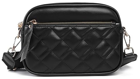 Zixrmor Umhängetasche Damen Crossbody Bag Modisches Plaid Damen Handytasche zum Umhängen, Damen-umhängetaschen Große Kapazität Handytasche (Schwarz)