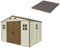 Pavimento per Casetta Box da Giardino 325x240x233 cm in Plastica Grigio