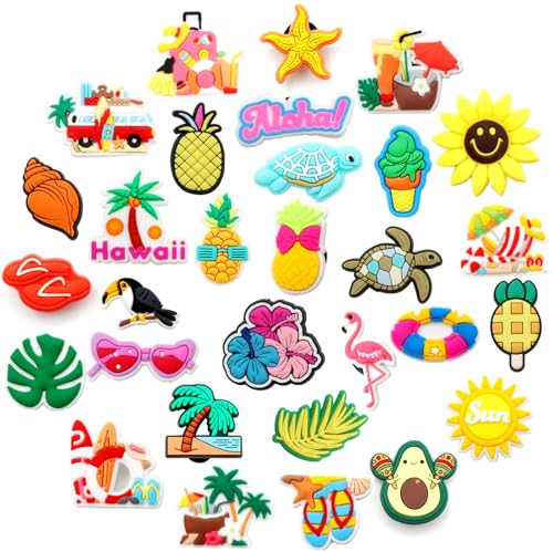 ZOCONE 32 Stück Schuh Charms, Kinder Anstecker Pins Cartoon Schuhdekorationen für Kinder Erwachsene Schuhanhänger für Clogs, Zubehör als Geburtstagsgeschenk oder Partygeschenk