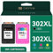 JINTUM 302XL Wiederaufbereitet Patronen Multipack Kompatibe Ersatz für HP 302 Druckerpatronen 302XL für Envy 4525 4520,OfficeJet 3831 3830 5220 5230,Deskjet 3630 1110 2130 3636 (1 Schwarz 1 Farbe)