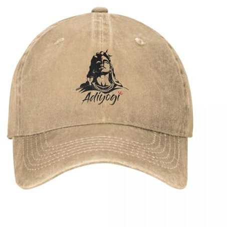 GUPUOOU Adiyogi O Adhi Yogi Shiva Mahadev AUM Hindú Hombres Mujeres Gorra de Béisbol Ganesha Dios India Lingam Sombrero de Algodón Desgastado Sombrero Algodón, para Todas Las Estaciones
