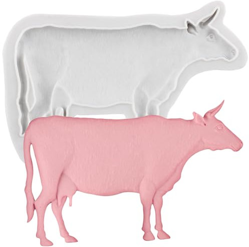 MINFEIDMS Moules en silicone pour fondant en forme d'animaux de la ferme, moules de cuisson au chocolat pour décoration de gâteaux, pâte à sucre, pâte polymère