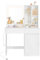 VASAGLE Dressing Table with Mirror and Lights, Power Outlets, Vanity Desk with Drawers, 90 cm Wide Makeup Desk, Jewellery Storage, Adjustable Shelves, for Bedroom, Cloud White RDT392W01
