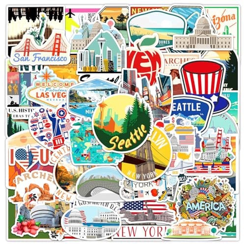 100 Landscape Stickers, Outdoor Graffiti Stickers, Travel Scenery Stickers, Decorative Mobile Phone Cases, Water Bottles, and Luggage
