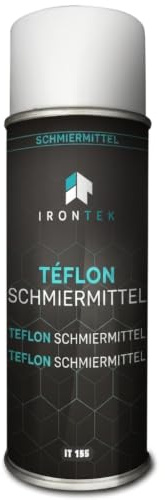 PTFE Schmierspray - IRONTEK - 500 ml | IT155 | Trockenschmierung | Hochtemperatur bis 250°C | Kunststoff und Metall | Staubabweisend