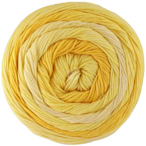 LANA GROSSA Gomitolo Tono | Wolle in dezenten Ton- in-Ton Farbverlauf in fruchtigen Farben | Handstrickgarn aus 100% Baumwolle (Bio) |100g Wolle zum Stricken & Häkeln | 360m Garn FB 1031
