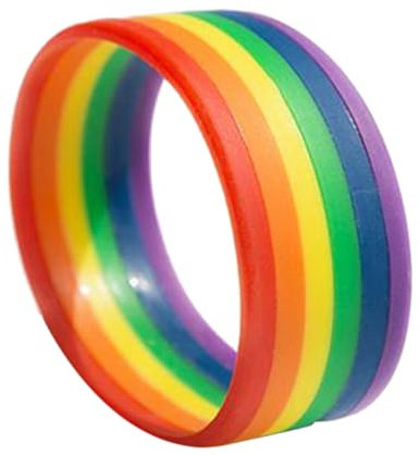 BESPORTBLE Silikon Armreif Regenbogenfarben Modisches Farbiges Armband Für Schwule Und Lesben Einzigartiges Silikonarmband Für Freunde Und Partner Lagig