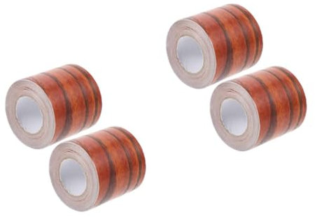 OSALADI 2 Pieds Plinthe En Marbre Canal Ruban Adhésif Transparent Carrelage Dégrossi Planche Plinthe Autocollante Plinthe Auto-adhésive Ruban De Bois Bande De Grain De Bois Pvc 2rolls * 2