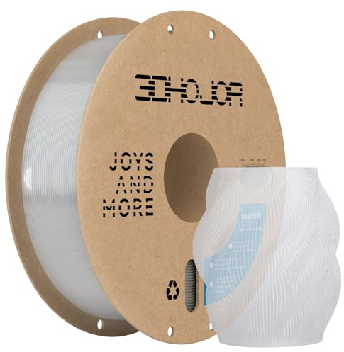 3DHoJor BASIC PETG Filament 1.75mm, hohe Zähigkeit PETG Filament, 1KG/Spule (2.2 LBS) Vakuumverpackung, 3D-Druck Filament für 3D-Drucker, Maßgenauigkeit +/- 0,03 mm, Transparent