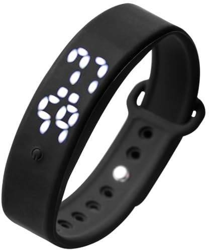 Vibrationswecker Armband, Vibrationsalarm Erinnerung Uhr mit Timer und 10 Täglichen Alarmen, Silent Vibrations Wecker Armband kann die Körpertemperatur Messen, Vibrationsarmuhr für Kinder Erwachsene