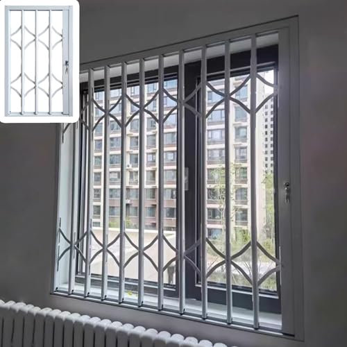 Sicherheitsbügel für Fenster, abschließbar, für erhöhte Sicherheit zu Hause, dekorativer Schutz vor Einbrüchen, ideal für Kellerfenster und Erdgeschossfenster