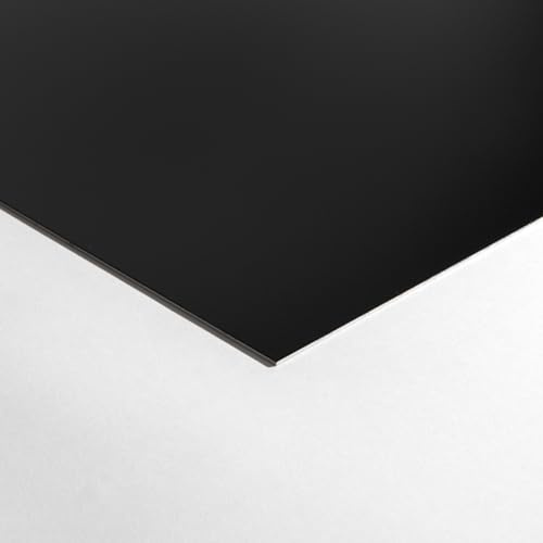 Plaque en Aluminium Noir Foncé RAL 9005, épaisseur 1,5 mm, hauteur 30 cm (Longueur 100 cm)