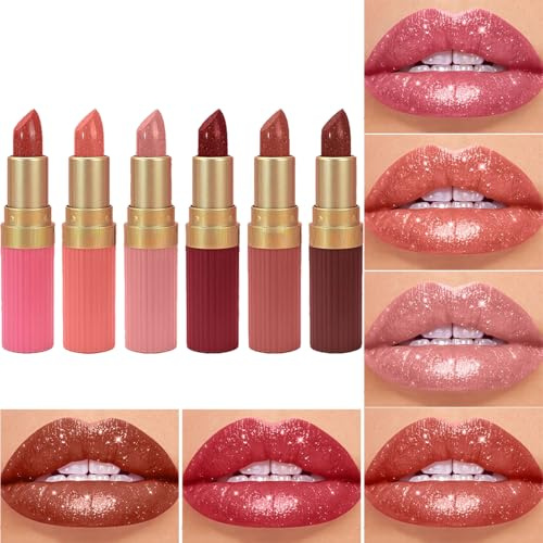 Set De Rouge À Lèvres Format Voyage - Stick Brillant à Lèvres Hydratant,Teinture Hydratante Imperméable Pour Maquillage Quotidien - Jeunes Filles, Soirées Et Mariage