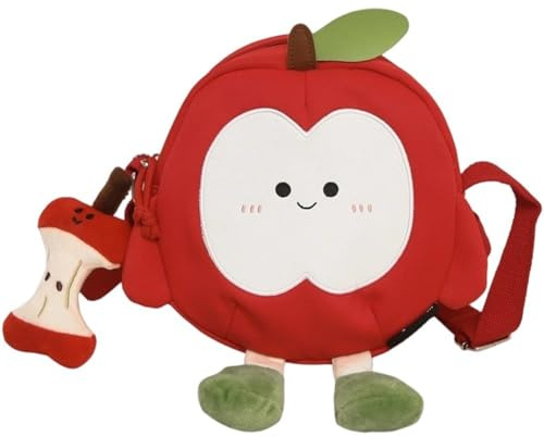 Ymxygz Apfelförmige Handtasche Für Mädchen, Süße Schultertasche, Umhängetasche Reißverschluss, Fruchtförmige Geldbörse, Kawaii-Handtasche, Einkaufstasche, Kleine Cluth-Tasche