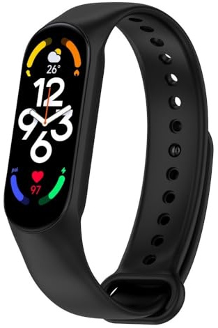 Armband Kompatibel mit Xiaomi Mi Smart Band 7/6/ 5/NFC Armbänder, Weich Silikon Sport Ersatzarmband für Amazfit Band 5 Uhrenarmband für Damen Herren