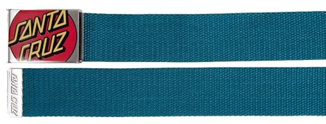 Santa Cruz Crop Dot Gürtel Blaugrün Gurtband Skate Flaschenöffner Schnalle