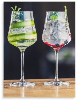 1000 Pieces Jigsaw Puzzle，Five Different Gin-Tonic Cocktails，Adult Art Puzzle for Adults, Landscape Puzzles Games Relaxation and Intelligence, Puzzle for Family Game, Puzzle Gift（50x70cm）-AQ99