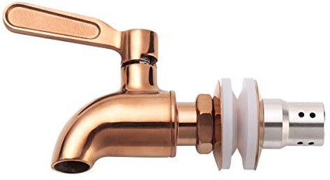 Lyty Distributeur de boisson de remplacement Spigot Acier inoxydable poli Finition, distributeur de boisson Tonneau de vin Spigot/robinet/robinet avec des Cap Anti-encrassement