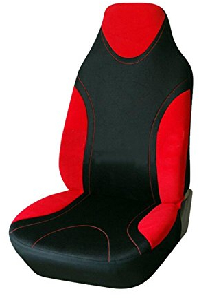 Sue-Supply Sitzbezüge für Auto Einzelsitzbezug Vordere Schonbezüge Sitzbezug Universal Sitzbezug Schonbezug Autositz, Grau/Blau/Rot/Gelb (Rot)