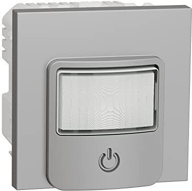 Schneider Electric - Unica - détecteur de mouvements + poussoir - 230V - 10A - Alu - méca seul - NU352530