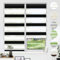 HOMEDEMO Doppelrollo Klemmfix ohne Bohren & mit Bohren, Rollos für Fenster und Tür, Weiss-schwarz, 80x150cm(BxH), Duo Rollo Klemmrollo lichtdurchlässig, Fensterrollo Sichtschutz