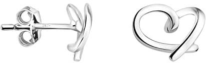 SOFIA MILANI - Damen Ohrringe 925 Silber - Ohrstecker als Herz Schlicht - 20641