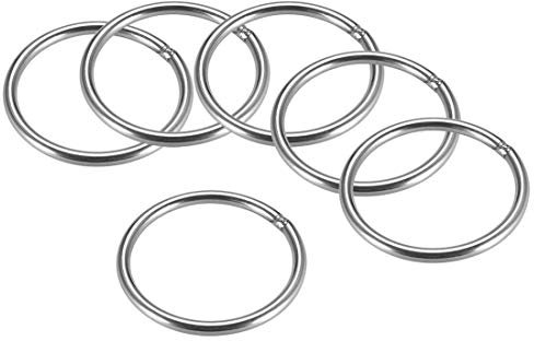 Edelstahl O Ring 79 mm Innendurchmesser 6 mm Dicke Umreifung geschweißt Ringe rund 6 Stück