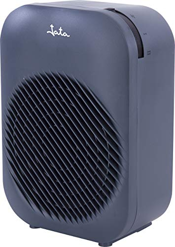 JATA TV55G - Calefactor Eléctrico con Termostato Ajustable. 2000 W. 2 Potencias de Calor y Ventilador. Calentamiento Rápido. Antivuelco. Protección Sobrecalentamiento. Color Gris