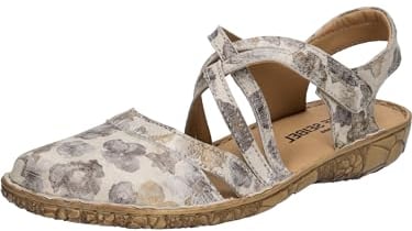 Josef Seibel Damen Riemchensandalen Rosalie 54,Weite G (Normal),Freizeitschuhe,offene Schuhe,Strandschuhe,bequem,Creme-Multi,39 EU