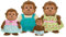 LI'L WOODZEEZ Figuren Affen - Tierfamilie O'Funnigan - 4 weiche Tierfiguren OHNE Buch - Tiere im Set, Spielzeug für Kinder ab 3 Jahre