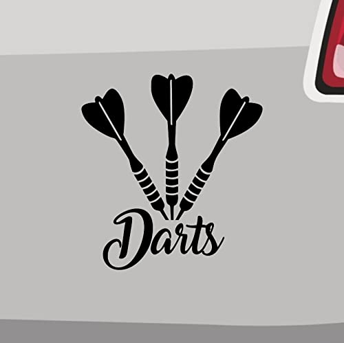 Stickerfreaks - Dartpfeile Aufkleber - 6 Größen, 21 Farben - Bullseye Ally Pally eDart 9-Darter 180 - Made in Germany - ORACAL - Schwarz - Glatte Oberflächen - Vinyl - Minimalistisch - Sticker