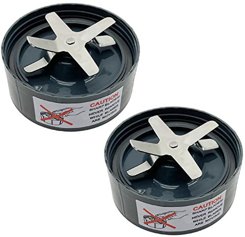 Blender Extractor Cross Blade Replacement Parts for NutriBullet 600w Pro 900w Series Blender NBR-0601 NBR-0601WM NBR-0801 NBR-1201 NB-101 NB-101B NB-101S NB9-0901 NB9-1301 NB9-1301S NB-201, 2 Pack