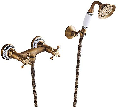 Duschset, Badezimmer-Dusche, Handbrause, Verstellbare Wandmontage, Kupfer-Duschbrause-Set, Thermostatische Badewanne, Duscharmatur