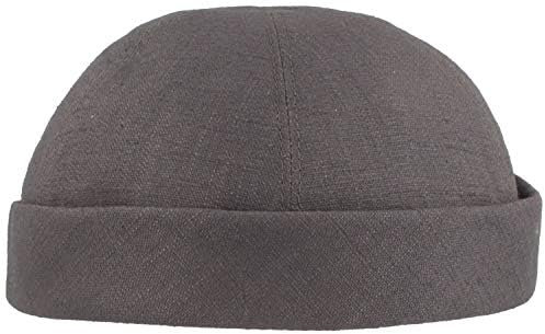 Bullani Sommer Docker-Cap Dockermütze Seemannsmütze 100% Leinen Trendgrau Gr. 61