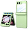 COQUE Galaxy Z Flip 5 Hülle,Schutzfolie Integrierte Klappbare All-Inclusive mit Scharnier,Faltbare Handyhülle für Samsung Galaxy Z Flip 5 5G-Hellgrün