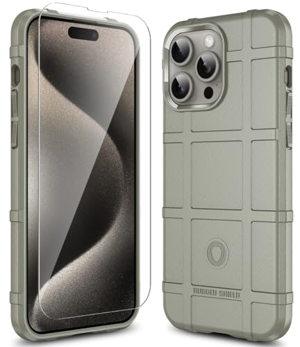 LABILUS iPhone 15 Pro Max Case, Rugged Shield 8ft Drop Proof TPU Thick Armor Tactical Protective Case Compatible with 15 Pro Max (6.7 inch) - Light Clay