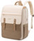 LOVEVOOK 17 Pulgadas Mochila Portatil Mujer, Mochila Antirrobo Impermeable Elegante para Ordenador Portátil con Carga USB para la Viajes, Universidad, Beige - Café