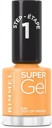 Rimmel Super Gel, 046 Zest of Friends, Smalto a lunga tenuta, Applicazione facile, Manicure effetto gel, Resistente alle scheggiature, Formula clean, 12 ml
